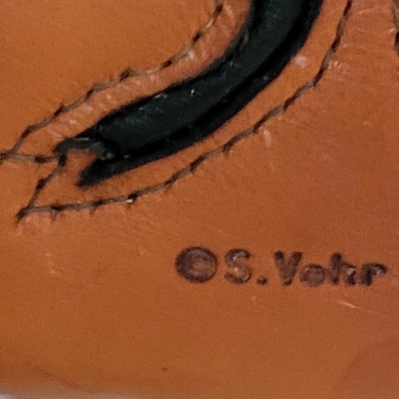 S. Vehr large one of kind leather tote. Vintage late1980's - Picture 9 of 10